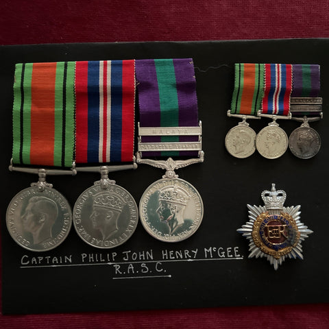 WW2 group of 3 to Captain Philip John Henry McGee, Royal Army Service Corps