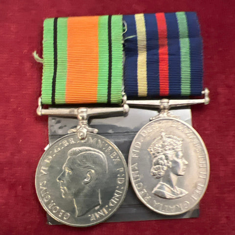 Civil Defence Medal/ Defence Medal pair, unnamed