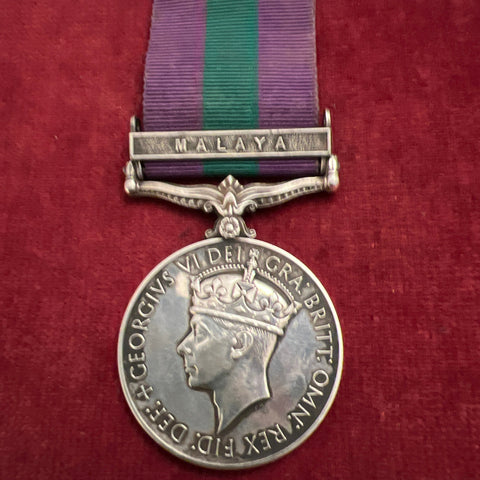 General Service Medal, Malaya bar, to 2118818 Corporal C. W. Rose, Royal Army Pay Corps