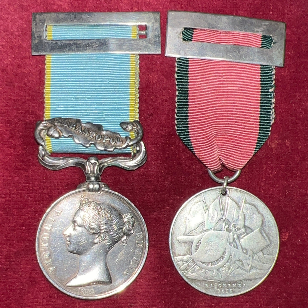 Crimea Medal (1854)/ Turkish Crimea Medal (1854-56) pair, unnamed