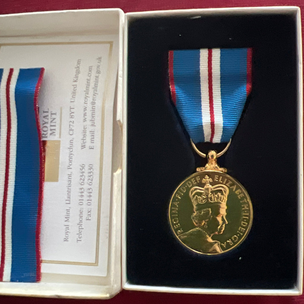 Queen Elizabeth II Golden Jubilee Medal, in box of issue