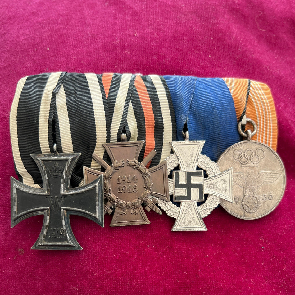 Nazi/ Imperial German, group of 4 with Olympic Medal 1936