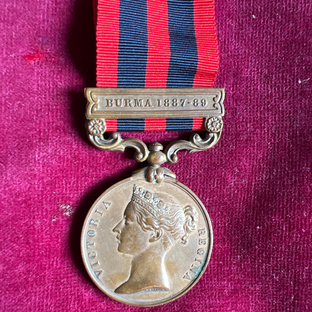 India General Service Medal, Burma 1887-89 bar, to Syce Tikiuia, 4 Cavy., Hybd. Contingent