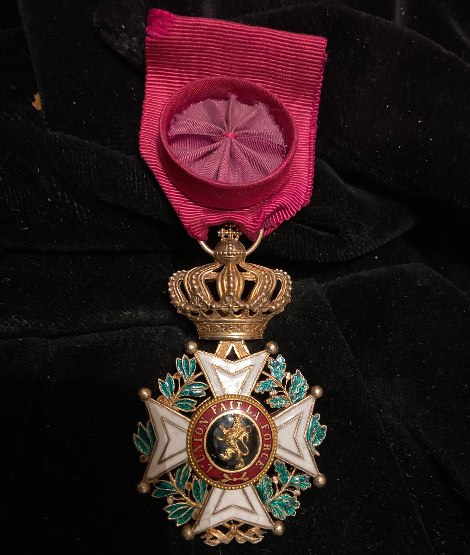 Belgium, Order of Leopold, officer class, silver-gilt, a nice example