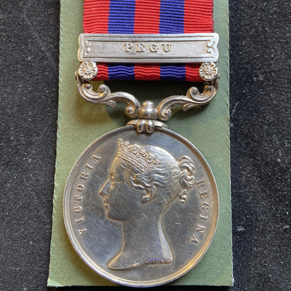 India General Service Medal 1854-95 (Pegu bar) to Gunner James Murray, 3 Company, 5 Battalion, Bengal Artillery