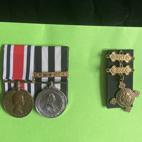 Group of 3 to Special Constable Robert Collinson, Special Constabulary Long Service Medal, Saint John Long Service Medal (unnamed) & Saint John First Aid Medal 2 clasps: 1956 & 1957
