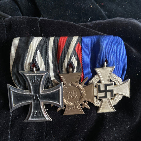 Nazi Germany, group of 3: Iron Cross, Cross of Honour & 25 Years Faithful Service Cross