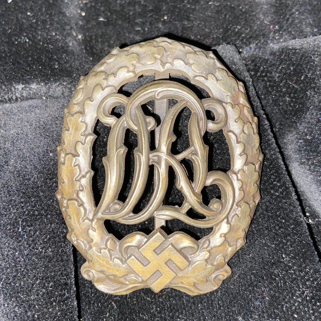 Nazi Germany, DRL Sports Badge, bronze type, marked on reverse