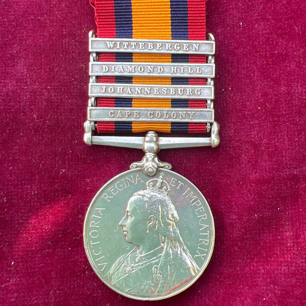 Queen's South Africa Medal, 4 bars: Wittenbergen, Diamon Hill, Johannesburg & Cape Colony, to 2347 Private J. Kennedy, 1 Battalion, Cameron Highlanders, with history