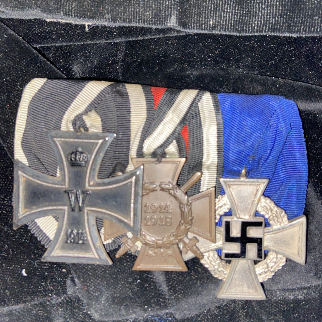 Germany group of 3: Imperial Iron Cross, WW1 Cross of Honour & Nazi 25 Years Faithful Service Cross
