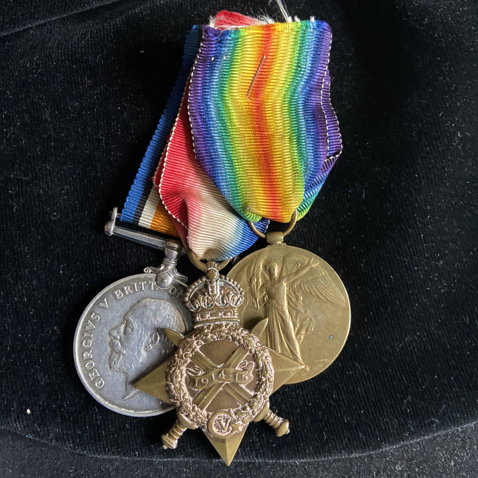 1914-15 Star trio to D.M.2-112410 Pte. W. C. Douglas, Army Service Corps