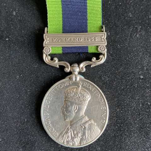 India General Service Medal 1908-35, Mohmand 1933 bar, to L-NK Agha Moskin Ali, Royal Indian Army Service Corps, Mountain Unit