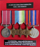 Group of 5 to JX/24837 Petty Officer Thomas Carmichael Bell, D.E.M.S., HMS President III, Royal Navy. Presented the British Empire Medal 4/12/1945 by the King, for bravery and enterprise during the Plymouth blitz. With original documents, see description