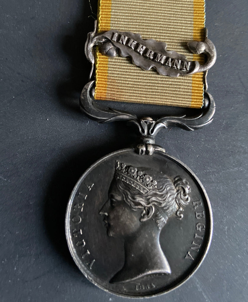 Crimea Medal, Inkermann bar, unnamed as issued, bar loose on medal