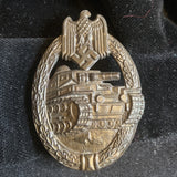 Nazi Germany, Tank Battle Badge, bronze type, maker marked Frank & Reif Stuttgart, some wear