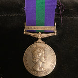 General Service Medal, Near East bar, to 22542665 I. W. Waldron, Royal Tanks