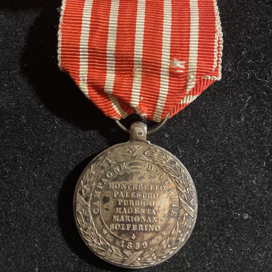 France, Commemorative medal of the 1859 Italian Campaign, marked Barre, a nice example