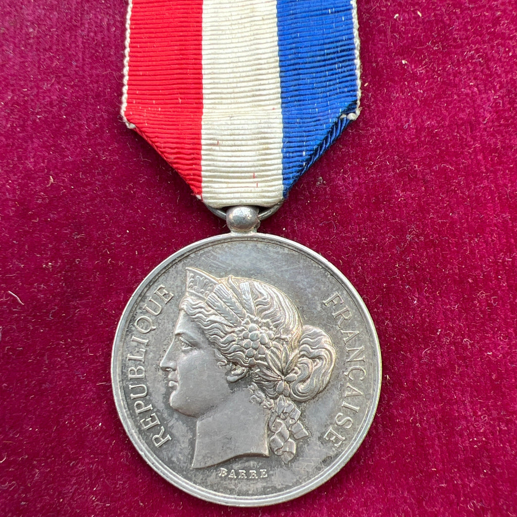 France, Life Saving Medal named to a United Kingdom citizen Georges Carroll, Matelot Anglais, 1890