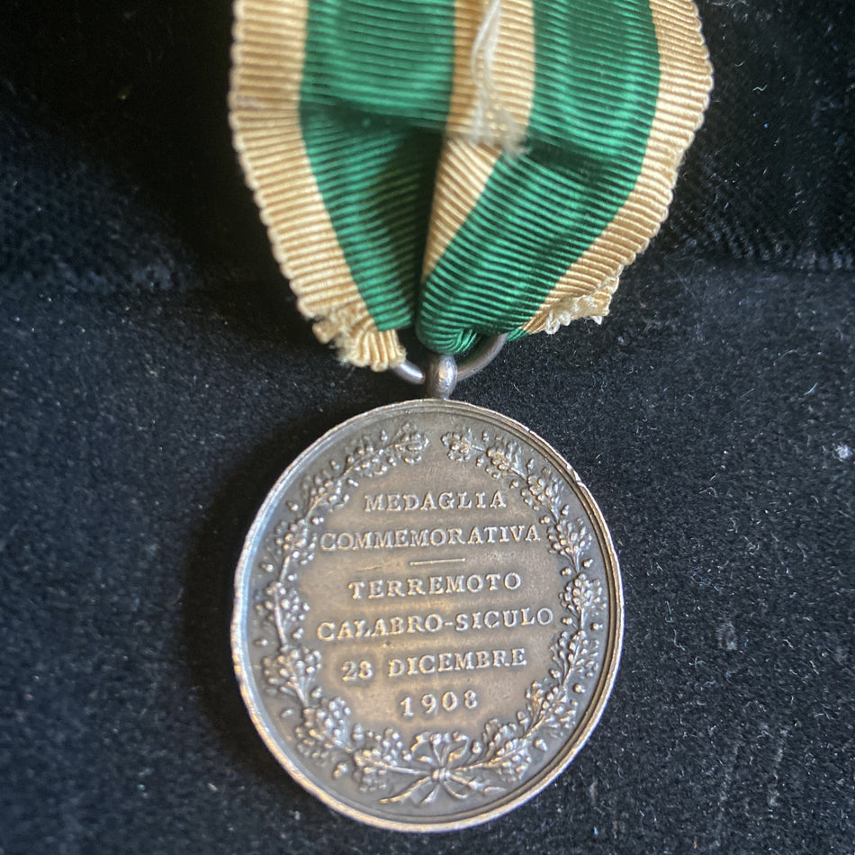 Italy, Messina Earthquake Medal, 23 December 1908, silver type