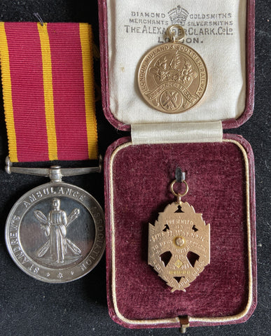 Group of 3 to William Morris; London Midland & Scottish Railway Ambulance Brigade Medal (9ct. gold), St Andrew's Ambulance Association Medal & Best Section Member Medal 1915 Dundee (9ct. gold)