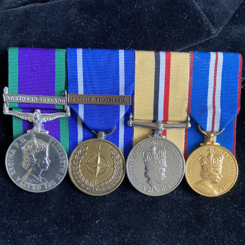 Modern group of 4 to 24380975 Private/ Corporal M. S. Platts, Army Catering Corps/ Royal Logistics Corps