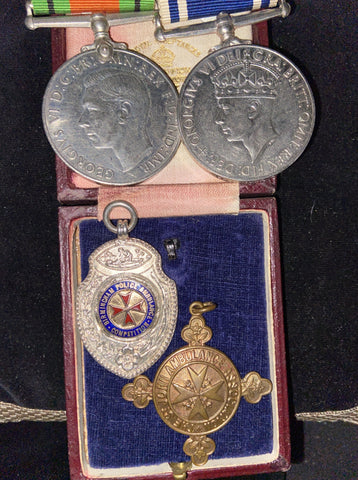 Police pair to Inspector Ivor C. S. Hewlett, Birmingham Police, with medallions