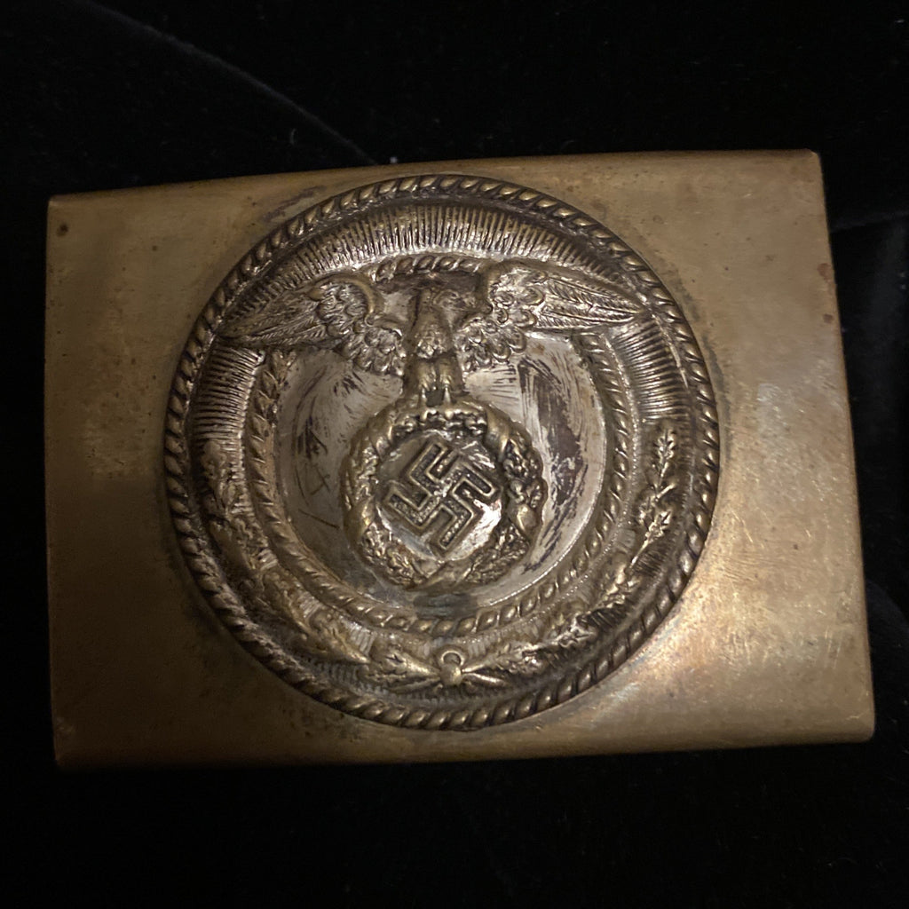 Nazi Germany, S.A. belt buckle, early type, maker marked, an excellent example