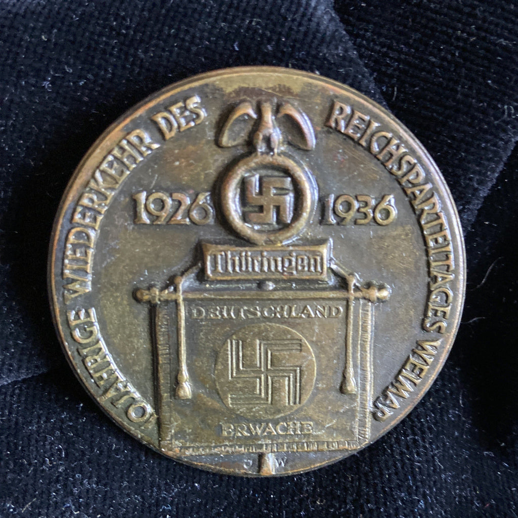Nazi Germany, 1926- 1936 commemorative rally badge, Weimar, Free State of Thuringia