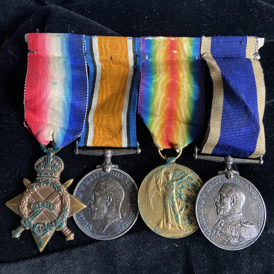 Group of 4 to P.O.1. George Henry Bastable, Royal Navy. First served on HMS St. Vincent, HMS Victory on LSGC, includes full service history