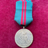 King George V Coronation Medal, 1911, named to W. J. Burk, some wear