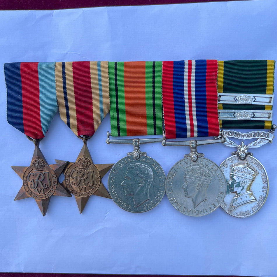 Group of 5 to Frederick F. Farley, Royal Signals, Prisoner of War in Italy, camp number 54, Passo Corese/ Fara in Sabina, Rome, later moved to Germany, Stalag IV, Muhlberg, see history