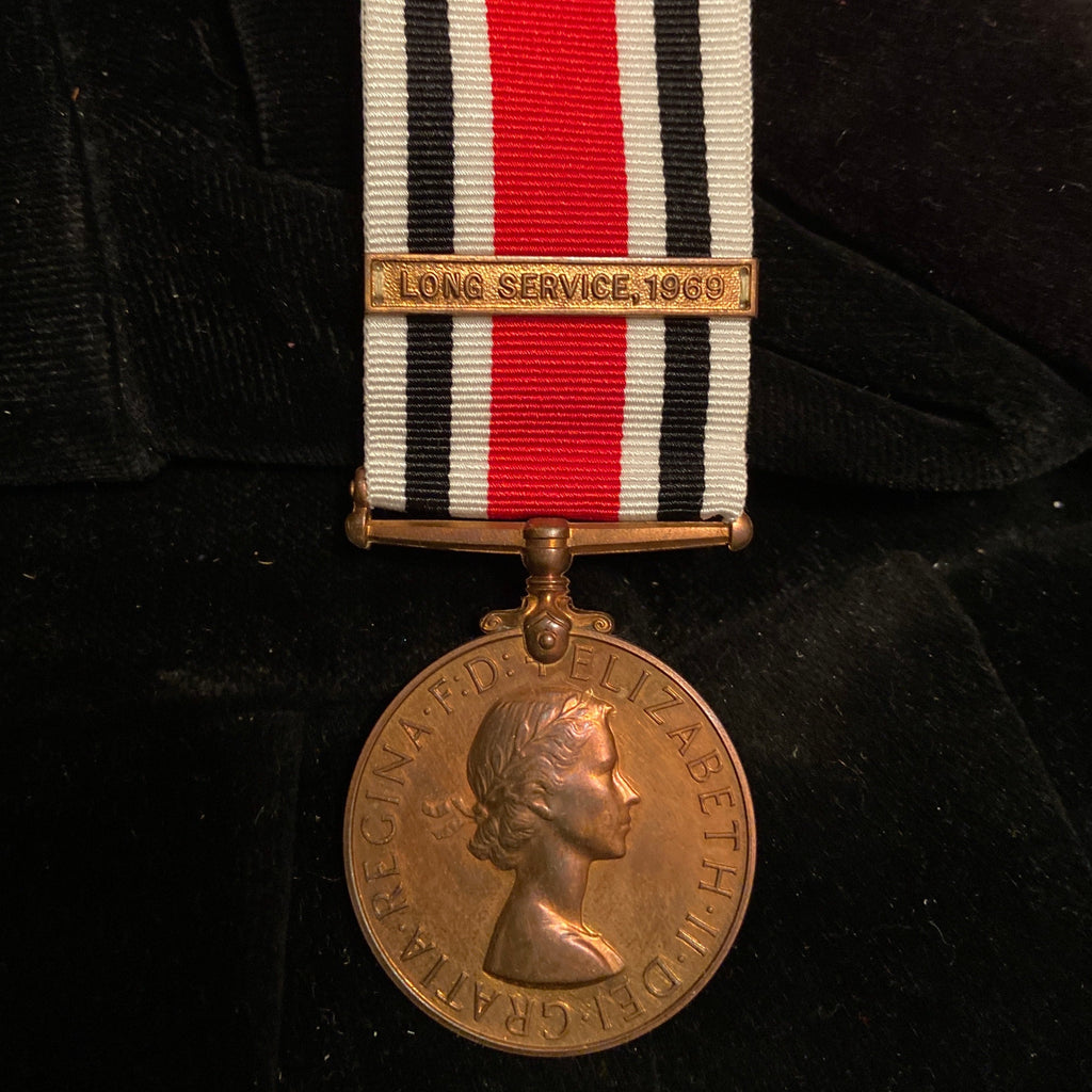 Special Constabulary Long Service Medal with Long Service 1969 bar, Elizabeth II version, to Victor R. Baker