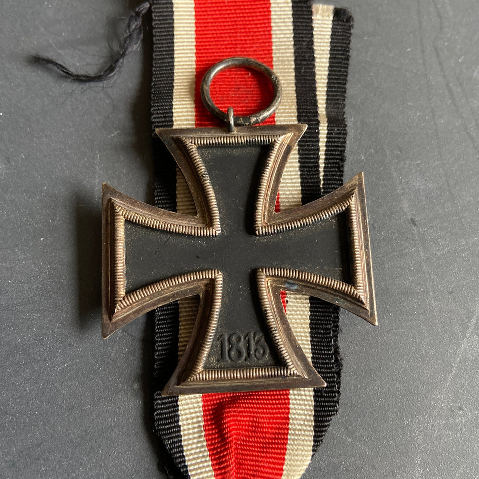 Nazi Germany, Iron Cross, unmarked, nice tone, with original ribbon