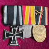 Imperial Germany, group of 3: Iron Cross, Baden Medal of Merit & Kuffhbund Medal 1914-18, WW1