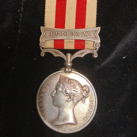 Indian Mutiny Medal, Lucknow bar, to William Rake, 1st European Bengal Fusiliers