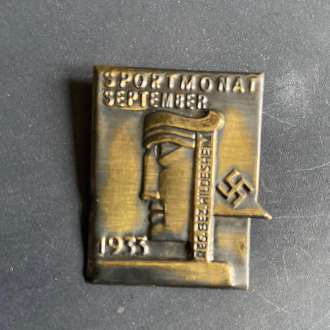 Nazi Germany, rally badge, sports day, September 1933