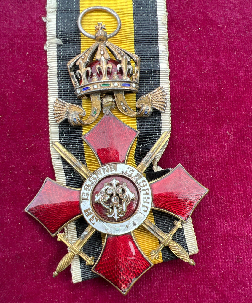 Bulgaria, Cross of Merit, with swords, 3rd class, some damage