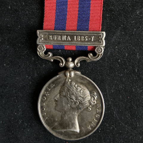 India General Service Medal, Burma 1885-7 bar, to 4768 Bugler G. Marsland, 1st Bn., Rifle Brigade