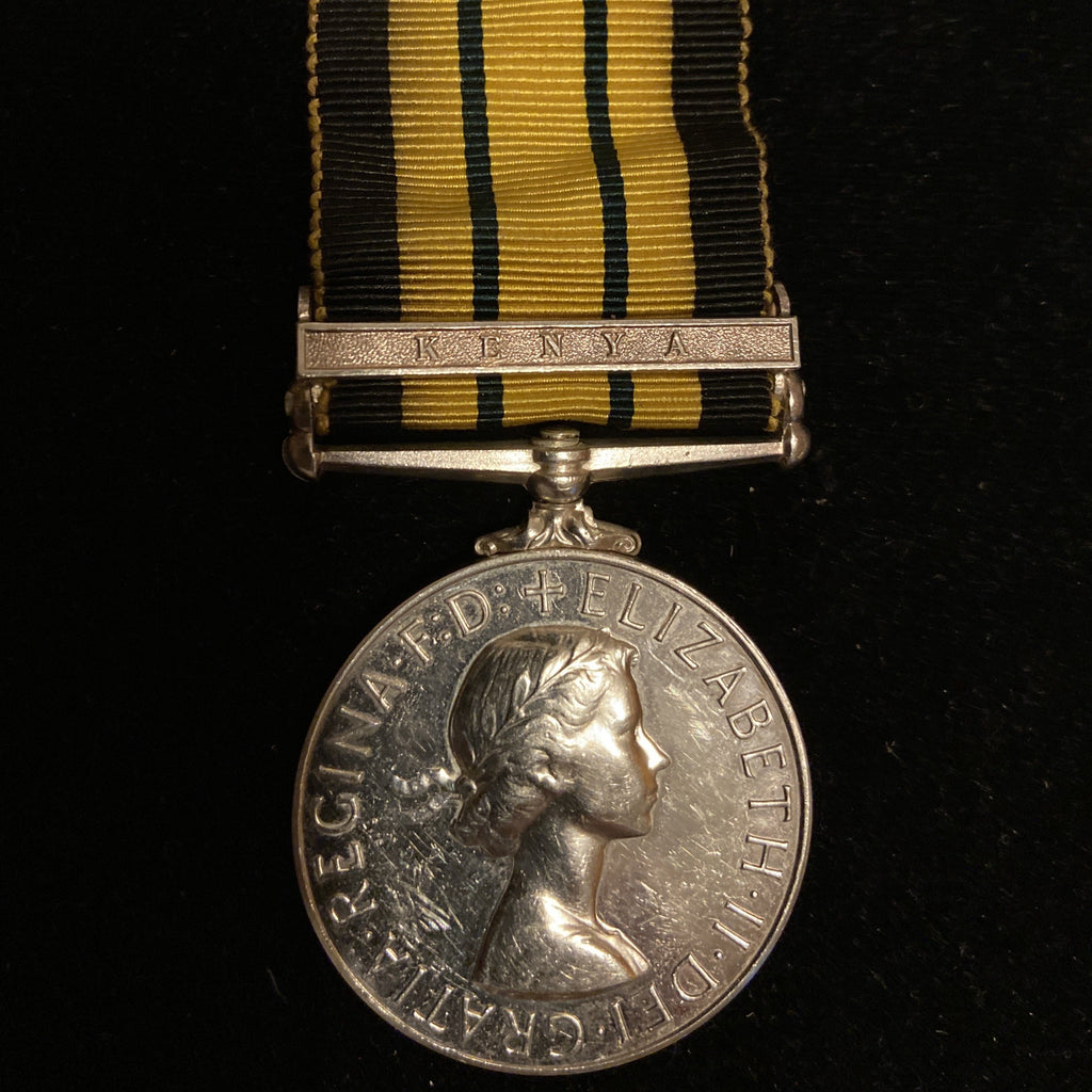 Africa General Service Medal, Kenya bar, to 22249345 P. G. C. Scamp, Buffs.