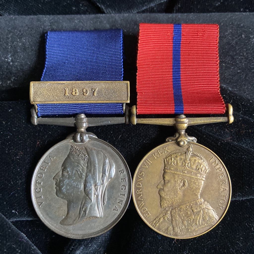 Queen Victoria Police Jubilee Medal 1887 with 1897 bar/ King Edward VII Police Coronation Medal pair to Police Constable James Piper, Y Division, Hammersmith. With the Metropolitan Police for 25 years, joined 11 June 1877 & left 16 June 1902, some history