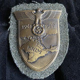 Krimschild (Crimea Shield) 1941- 1942, with green backing (army) a nice example
