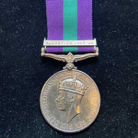 General Service Medal (Palestine 1945-48 clasp) to Miss R. Guscott, from New Zealand, Wellington, served with Entertainments National Service Association (ENSA), scarce