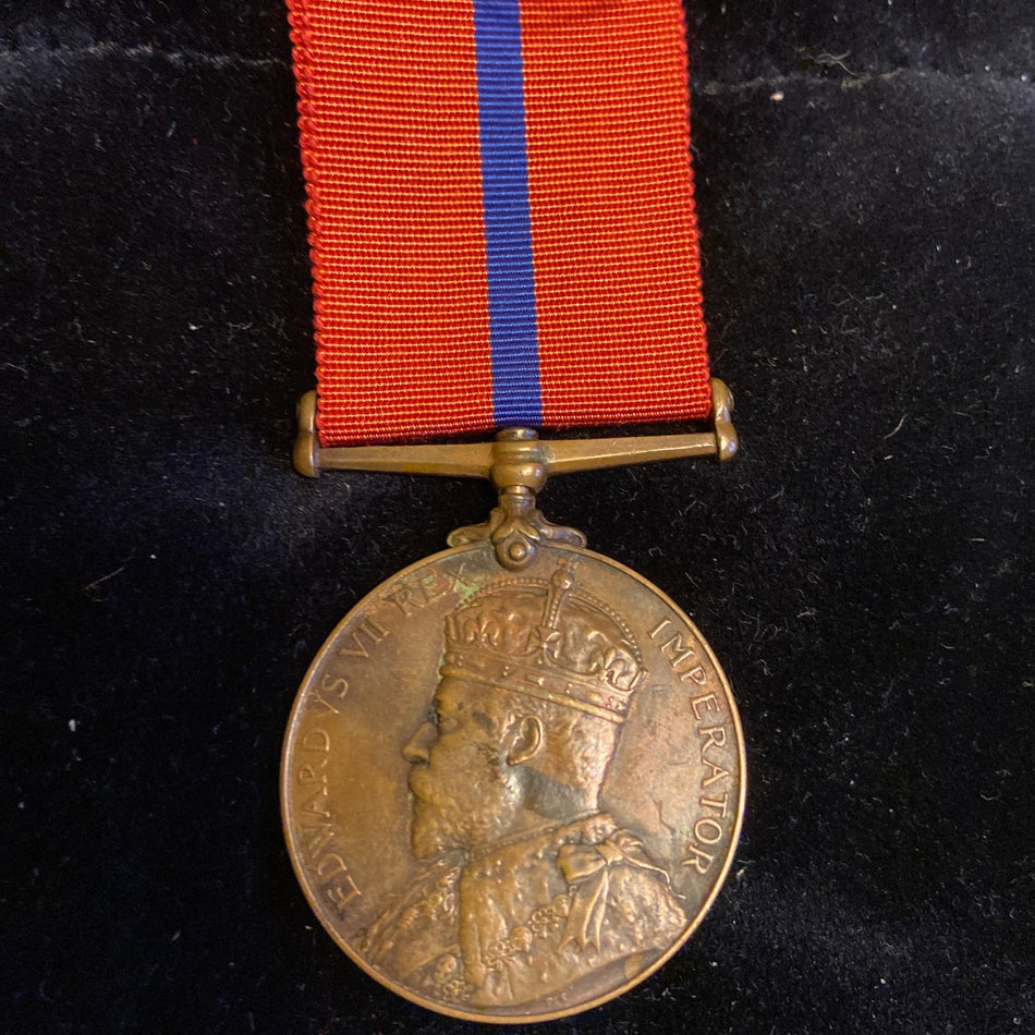 King Edward VII Coronation St. John Ambulance Brigade Medal, 1902, named to Pte. C. Hood, scarce