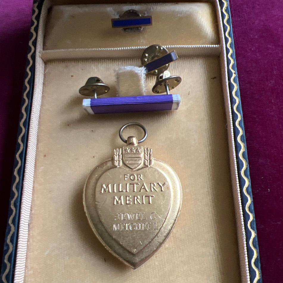 USA, Purple Heart, named to Jewel C. Mitchell, in original case, WW2