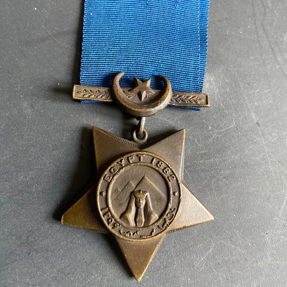 Khedive's Star, 1882, '4114 C. G.' on reverse