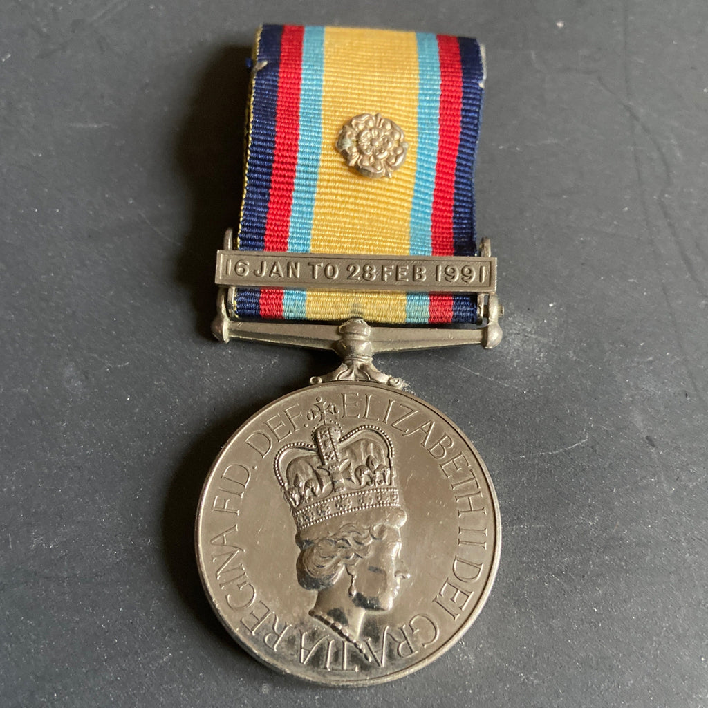 Gulf Medal, 16 Jan to 28 Feb 1991 bar, to 24851690 Private W. W. Savoury, Royal Army Ordnance Corps