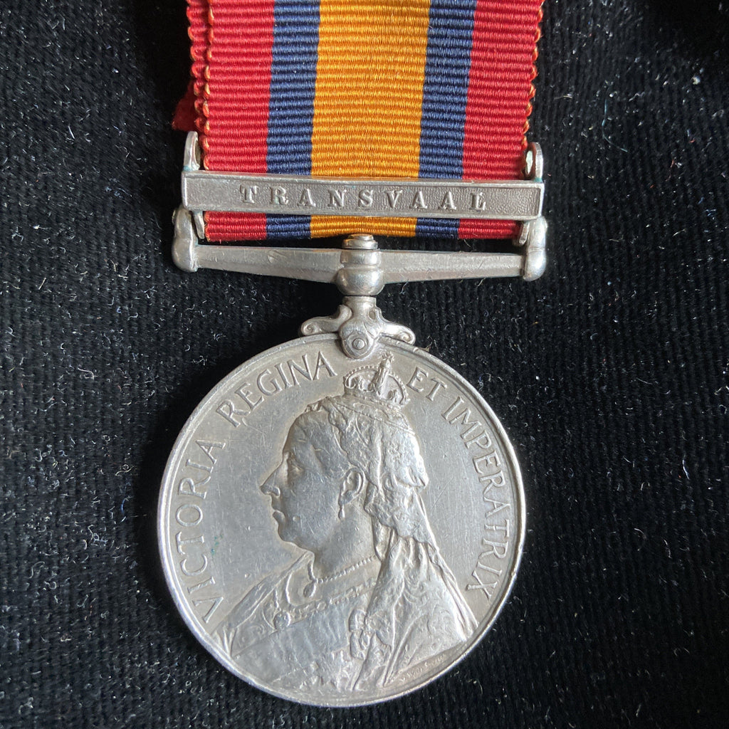 Queen's South Africa Medal, Transvaal bar, to 4158 Pte. T. Whisking, 10 Hussars