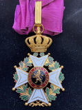 Belgium, Order of Leopold, Commander, large neck badge, bronze-gilt, WW2 type, civil