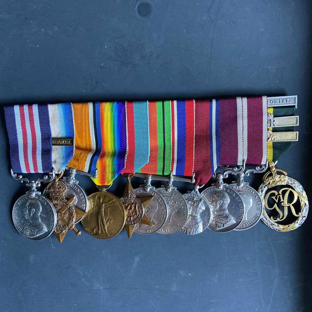 Group of 11 to Sergeant, later Major, Francis F. West, Royal Engineers, later Royal Signals. Served France with the 2 Division, MM probably for actions on Ancre & Transley Ridges (Somme), all medals confirmed, see description, a scarce group with history