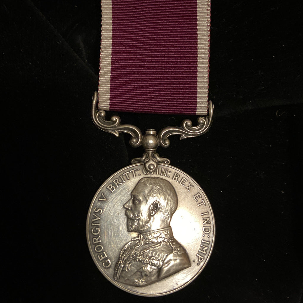 Army Long Service and Good Conduct Medal, George V version, to 4388 Private Alfred Holyoak, 1/ North Staffs.